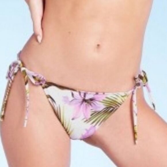 Shade & Shore Floral Bikini Low Coverage Cheeky, Size M, NWT - Picture 3 of 9
